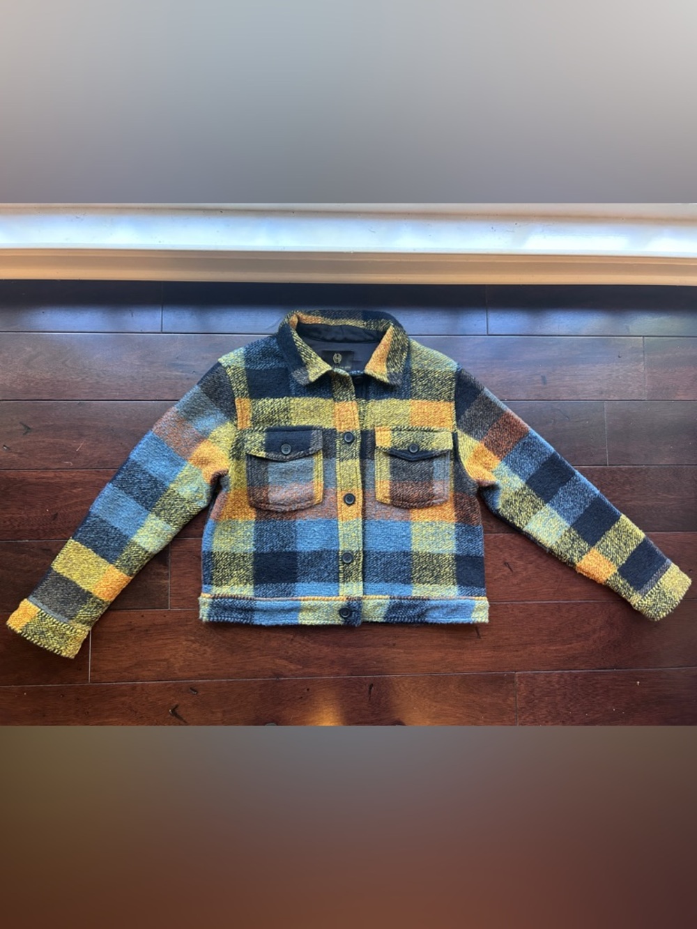 House of Harlow 1960 Plaid Cropped Shacket | Wool Blend Button Front Jacket